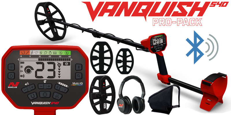 Détecteur Minelab VANQUISH 540 propack avec 2 disques et casque sans fil
